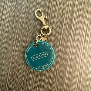 Coach Leather Gemini Charm